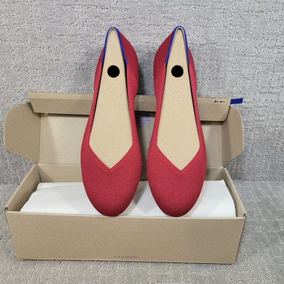Rothy's Shoes - Rothy’s The Flats Scooter Red Slip On Ballet Shoes Women's Size US 10.5, 12